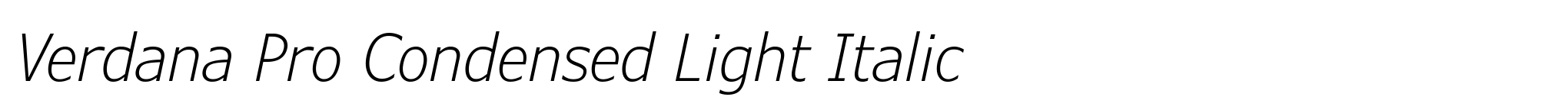 Verdana Pro Condensed Light Italic image